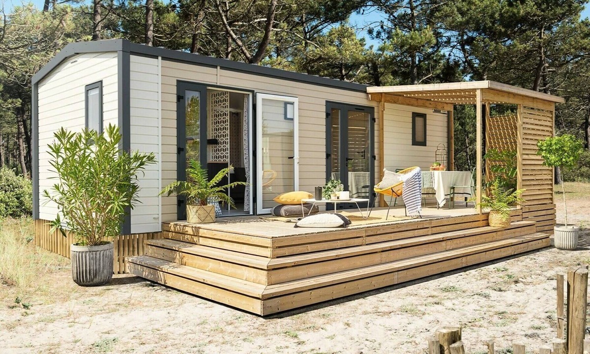 Eymouthiers House | Chambon Gorges Campsite* - Mobile home Family Luxury Premium 3 rooms 4 people Air-conditioned Jacuzzi