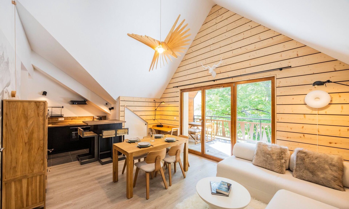 La Feclaz Apartment | “L’aubier des Bauges” Apartment: Mountain View, Private Terrace, Wi-Fi