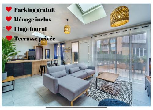 Jouvence House | Maison calme avec terrasse/garage centre-ville C