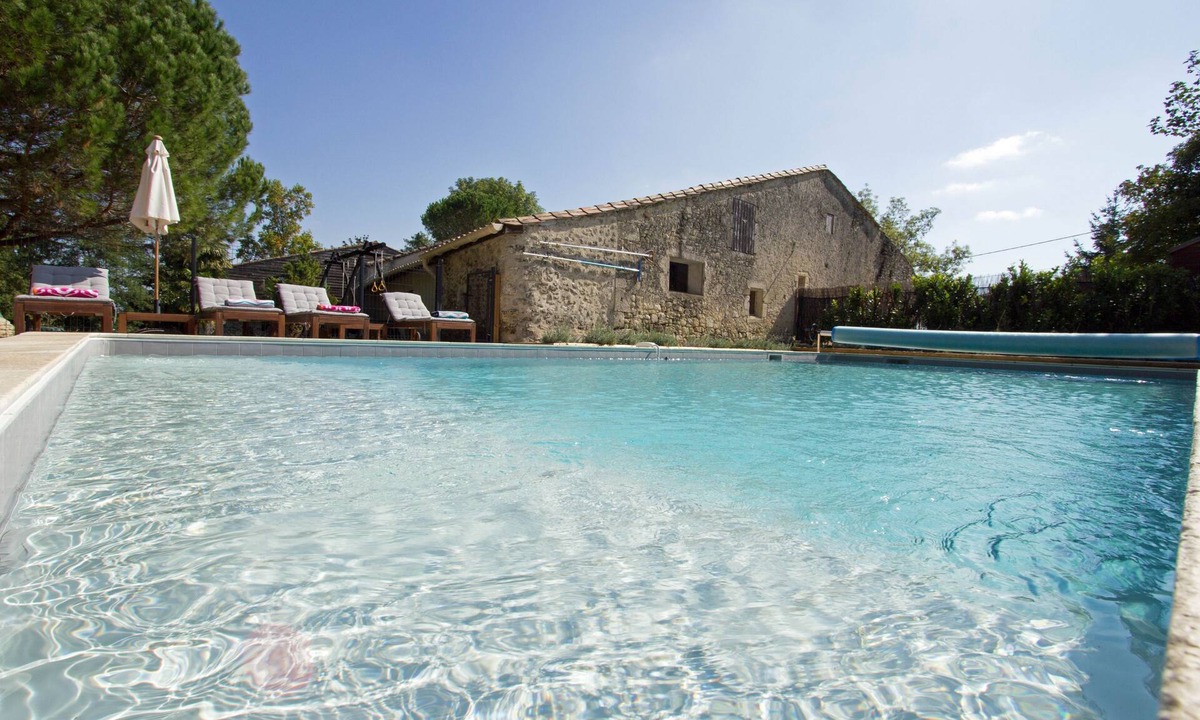 Gontaud Villa | Secure private heated pool, games room, view. Walk to historic town, restaurants