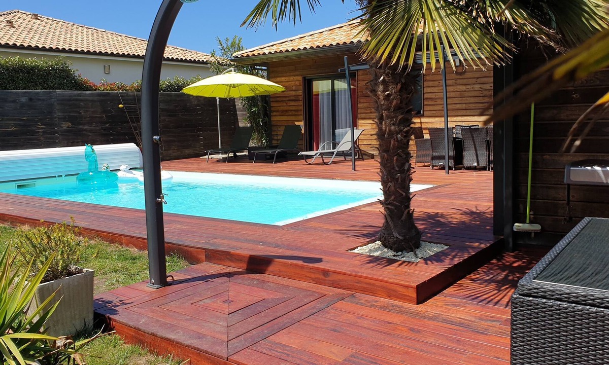 Moliets-et-Maa Villa | villa with heated pool without vis-à-vis and garden