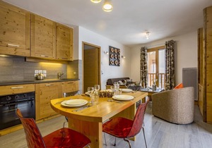 150m from resort center, fitness, swimming pool, sauna, hammam, balcony, tv, 112m², Tignes