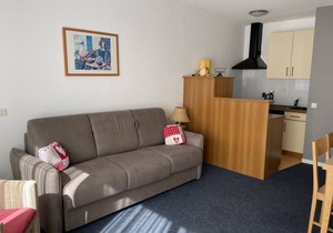 20m from resort center, 1st floor, view ski slopes, fitness, swimming pool, sauna, tv, ski locker