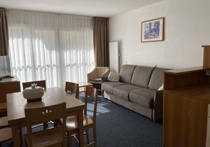 20m from resort center, 1st floor, view ski slopes, fitness, swimming pool, sauna, tv, ski locker