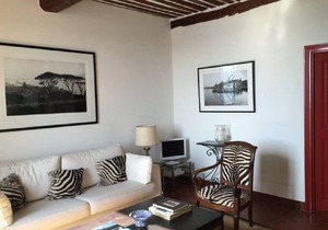 Beautiful 2 room apartment with beams overlooking St Tropez old port, parking.