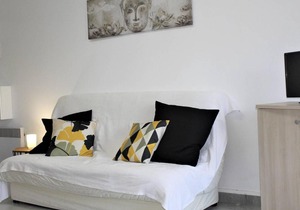 Studio en RDJ avec jardin, plage à 3m, clim et parking, Villeneuve-Loubet - FR-1-252A-74