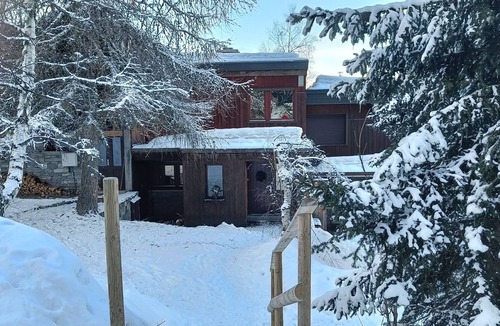 Arc-1600 Ski Chalet | 200 m² ski-in/ski-out chalet in Les Arcs with a sauna, a view, a fireplace, and a TV room