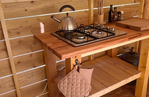 Le Vigeant RV Rental | A Comfortable Nature Getaway at Moulin de Saza: Glamping Tent with a Pool