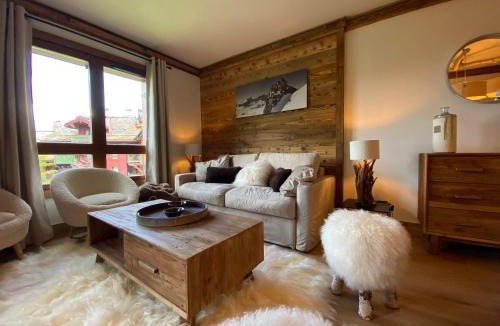 Arc-1950 Apartment | Arcs 1950 Appartement Luxe type chalet 5 à 7 personnes Vue imprenable sur le Montblanc skis aux pieds