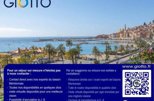 Menton Apartment | Bel appartement avec terrasse, piscine, parking et WiFi - FR-1-196-321