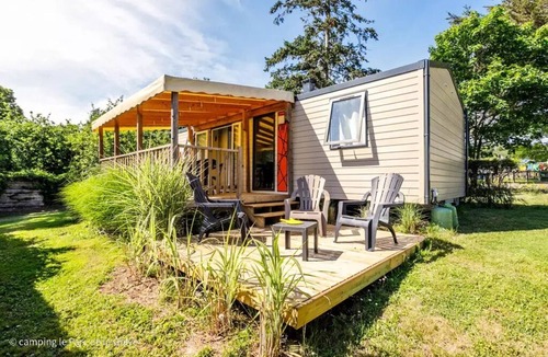 L'Aiguillon-sur-Vie House | Camping Ushuaïa Le Parc de La Grève * - Mobil Home Plaisir 4 Rooms 6 People + TV