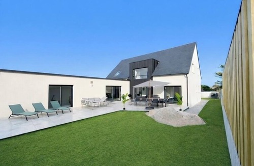 Cleder Villa | Exceptional villa with indoor pool. beach 300m away, sleeps 14.