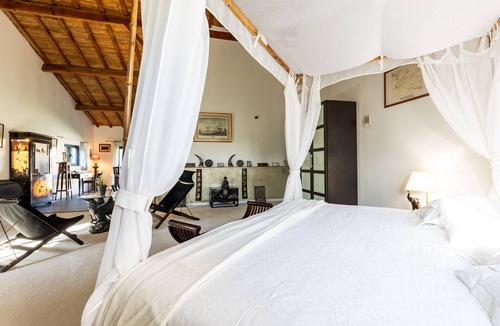 Bazas Bed & Breakfast | Guest Room 'Le Palmier Exotique' in Bazas with Shared Pool, Shared Terrace and Wi-Fi