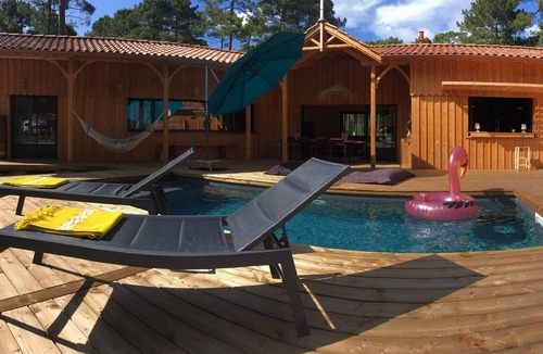 Maubuisson House | La Pignotte. New wooden house with swimming pool in Maubuisson (Carcans), Gironde,