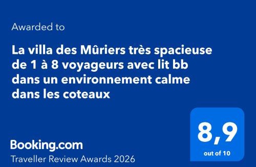 Malause Villa | La villa des Mûriers très spacieuse de 1 à 8 voyageurs avec lit bb dans un environnement calme dans les coteaux