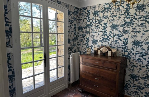 Margueron House | Le Peruguet - house with heated swimming pool and wood, private park