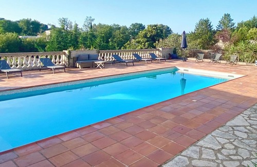 Roquefort-les-Pins Villa | Peaceful 5 Bedroom Villa with a studio pool house and large pool.