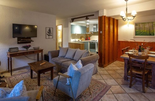 Vaujany Ski Chalet | Private terrace, warm & cosy lounge with fireplace