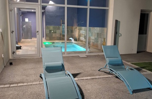 Saint-Romans Apartment | Romantic room with a private, indoor, heated pool and spa!