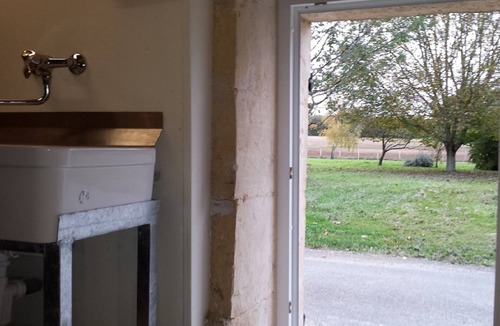 Bribaudon House | Stunning Stone Barn with Gallery Bedroom, Shared Swimming Pool & Games Barn