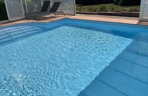 Dicy House | Vacation rental with a large pool and an outdoor hot tub. A quiet, wooded hamlet.