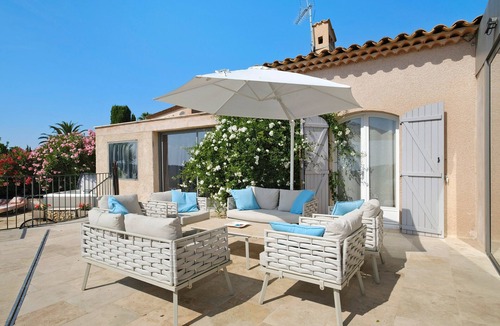 Valbonne Villa | Villa "Le Panorama d’Azur – Pool" with Sea View, Wi-Fi, and Air Conditioning