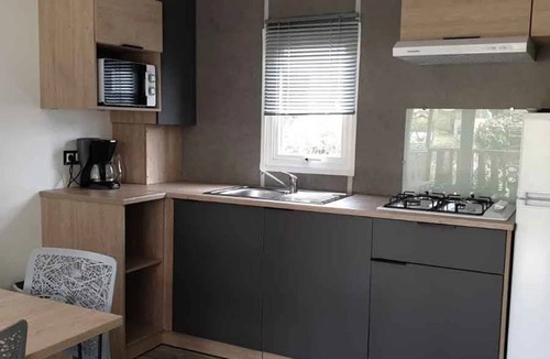 Secondigny House | ZEcamping 4* piscine chauffée mobil-home TV BBQ 24m2