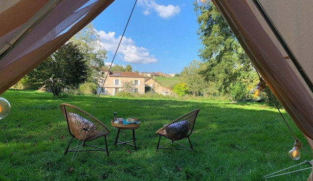 A Comfortable Nature Getaway at Moulin de Saza: Glamping Tent with a Pool