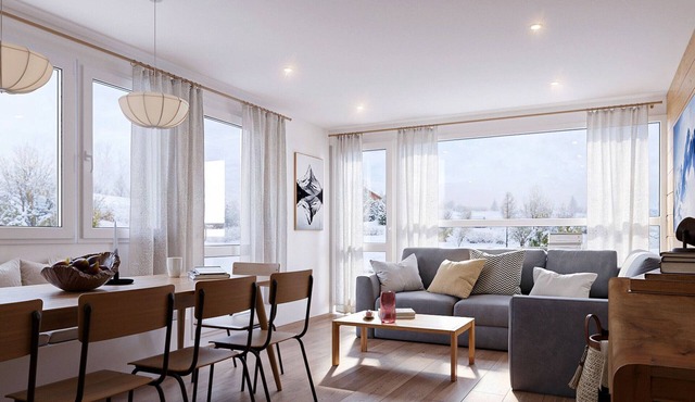 Bright family apartment near the slopes