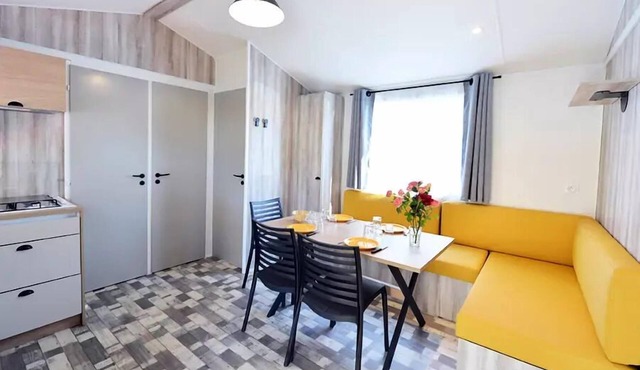 Campsite Au Vallon Rouge * - Mobil Home Grand Confort 4 Rooms 6/8 people Air-conditioned + TV