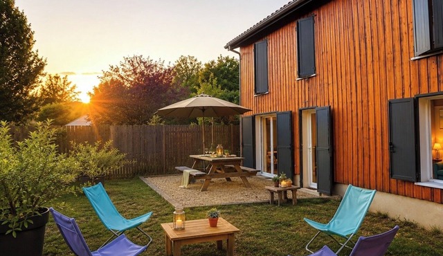 Charming barn sleeps 8, between Bassin d'Arcachon, lake and ocean.