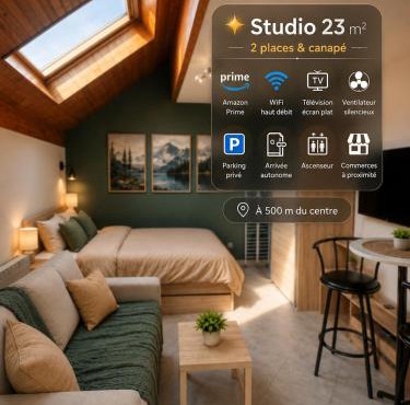 Cozy studio Albertville parking gratuit