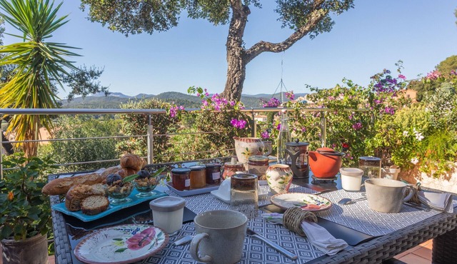 Guest Room "Au Jardin Des Couleurs" with Mountain View, Wi-Fi and Air Conditioning