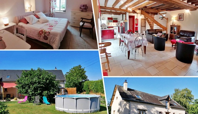 Inn Marigné-Peuton, 3 bedrooms, 6 people