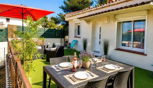 La Casita, rare à Cagnes, villa avec jardin, proche des plages