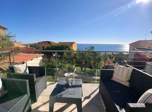 Seaside Bliss Vue Mer Terrasse Proche Monaco & Plage