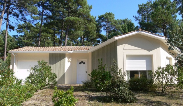 Single-storey house under the pines in a peaceful setting between lake and ocean
