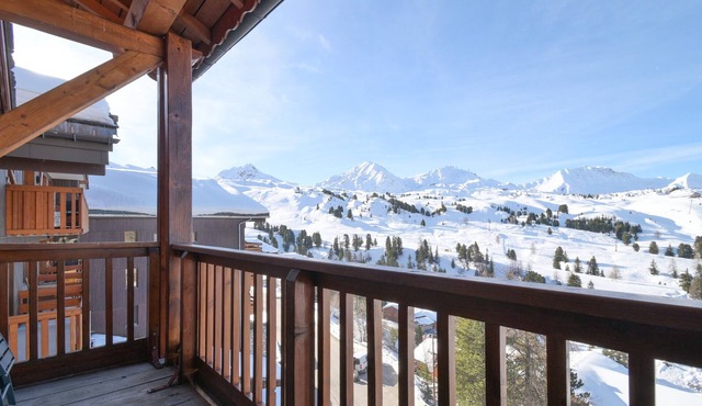 Spacious Chalet-Style Triplex Apartment for 10 in Belle Plagne, Ski-In/Ski-Out