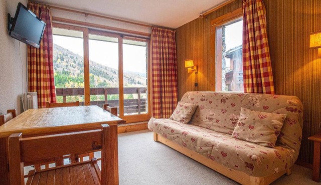 Studio cabine au pied des pistes avec animaux acceptés à Valmorel - FR-1-356-304