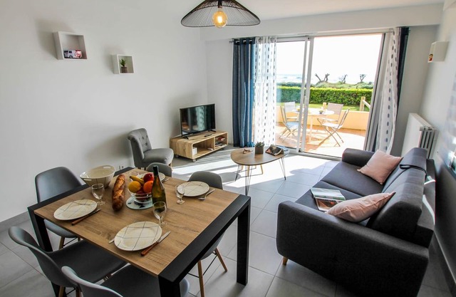 Le Sémaphore, nice seaview flat with a terrasse in front of the ocean