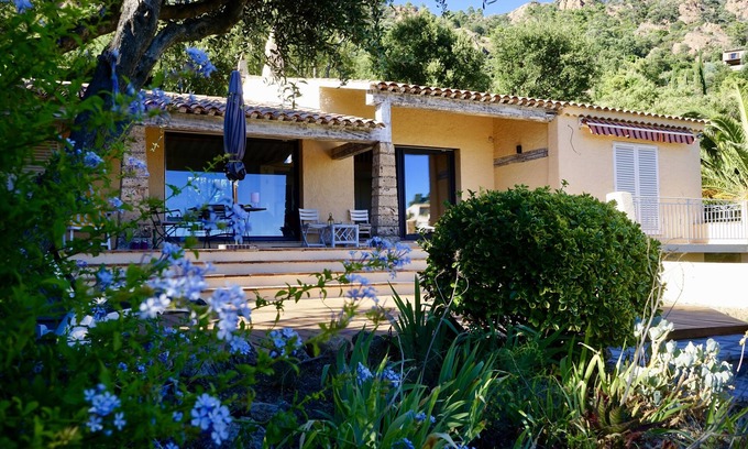 Saint-Raphael Villa | Magnificent sea view villa, quiet, swimming pool, garden, terraces, 450M from the beach