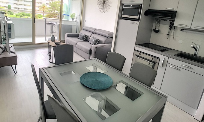 Villeneuve Loubet Beach Apartment | MARINA BAIE DES ANGES Renovated 2-room apartment for 4 Adults and 2 adolescents