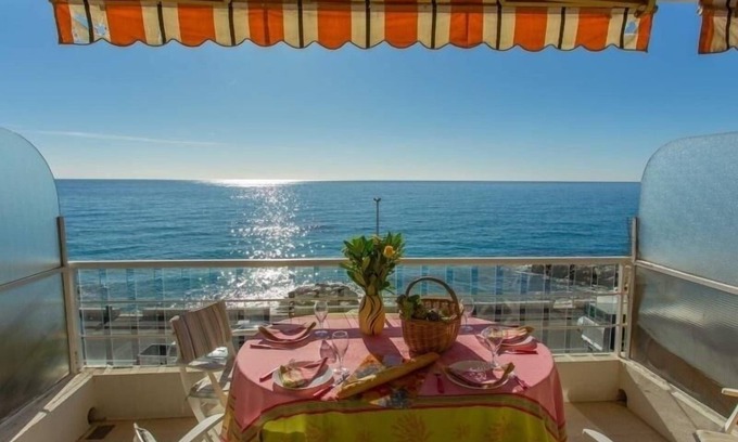 Menton Apartment | Seaside 2BR Apartment with Terrace, Pool & Garage in Menton