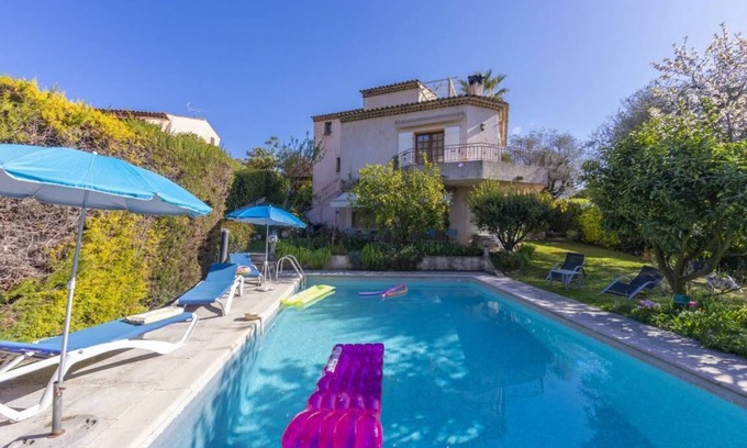 Vence Villa | VILLA de Charme Classée 4* air-conditioned, small sea view. near Saint/Paul