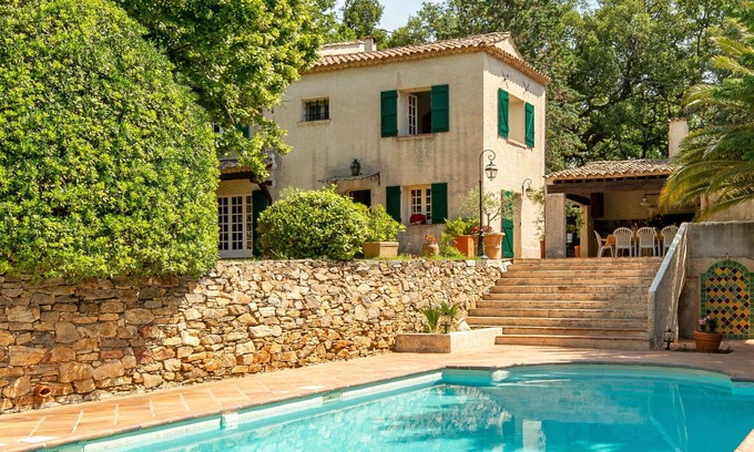 La Garde-Freinet House | Wonderful private villa for 8 people with A/C, WIFI, private pool, TV and terrace